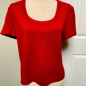 St. John Sport knit top size M bright red
